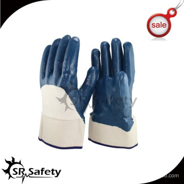 SRSAFETY blue nitrile glove labour glove heavy duty glove